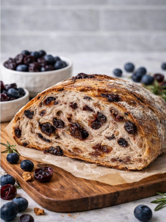 Blueberry & Cherry Sourdough Bread