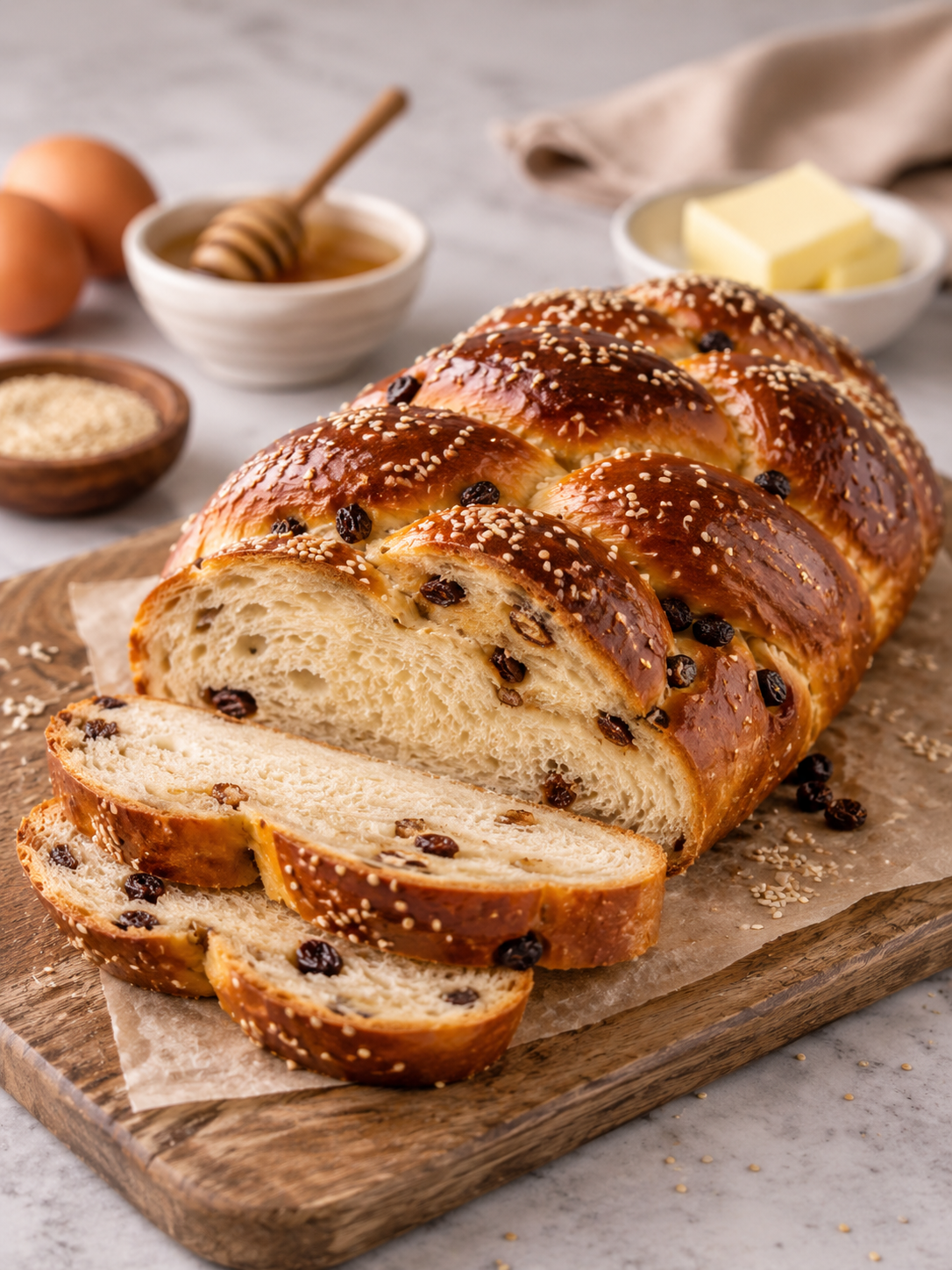 Honey Raisin Challah