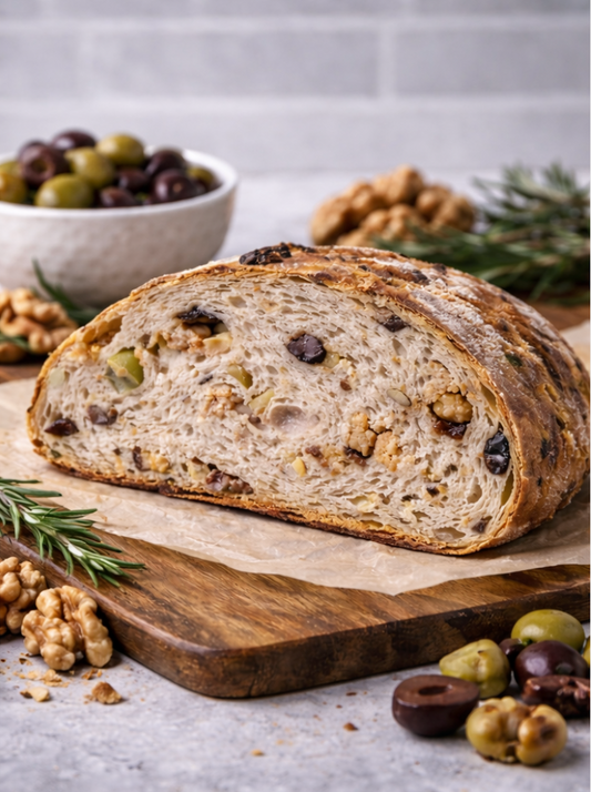 Olive & Walnut Sourdough Bread