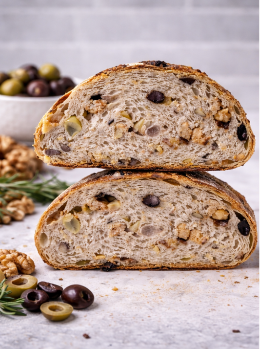 Olive & Walnut Sourdough Bread