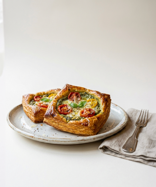 Pesto Cream & Tomato Danish