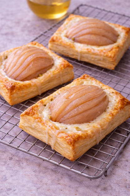 Poached Pear & Cheese Danish