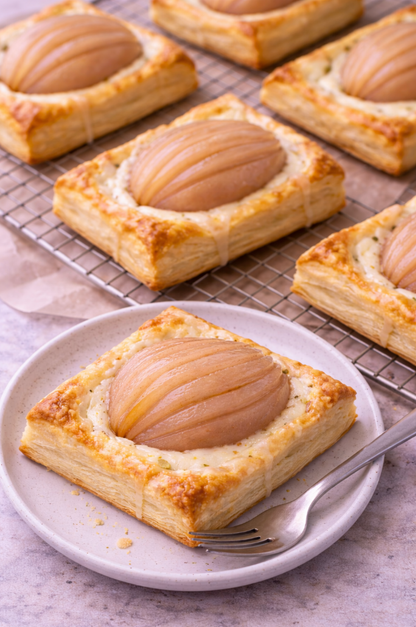 Poached Pear & Cheese Danish